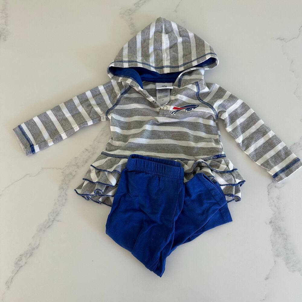 Toddler NFL Buffalo Bills Ruffle Sweatshirt and Pants size 18 months